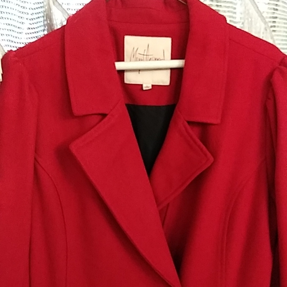 Myrtlewood of California Red Full Length Coat. Size L. Celebrity Fetish! - Picture 3 of 4